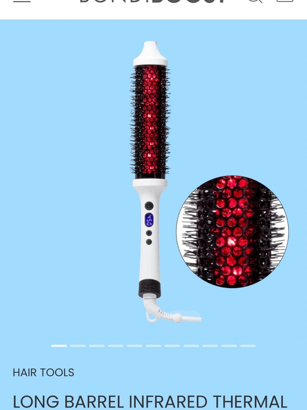 Bondiboost Long Barrel Infrared Thermal Bounce Brush